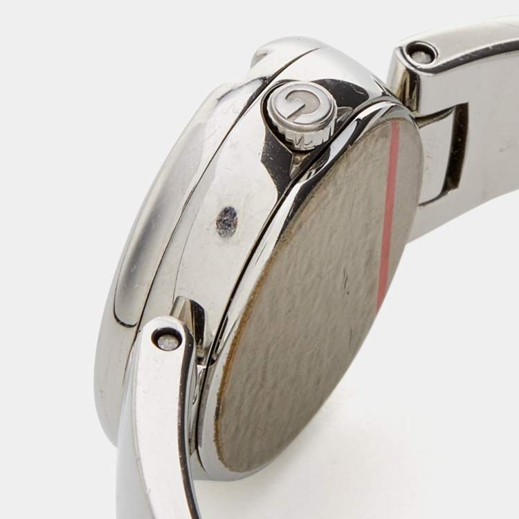 Pre Owned Gucci Black Stainless Steel Guccissima YA134501 Women's Wristwatch 27 mm
