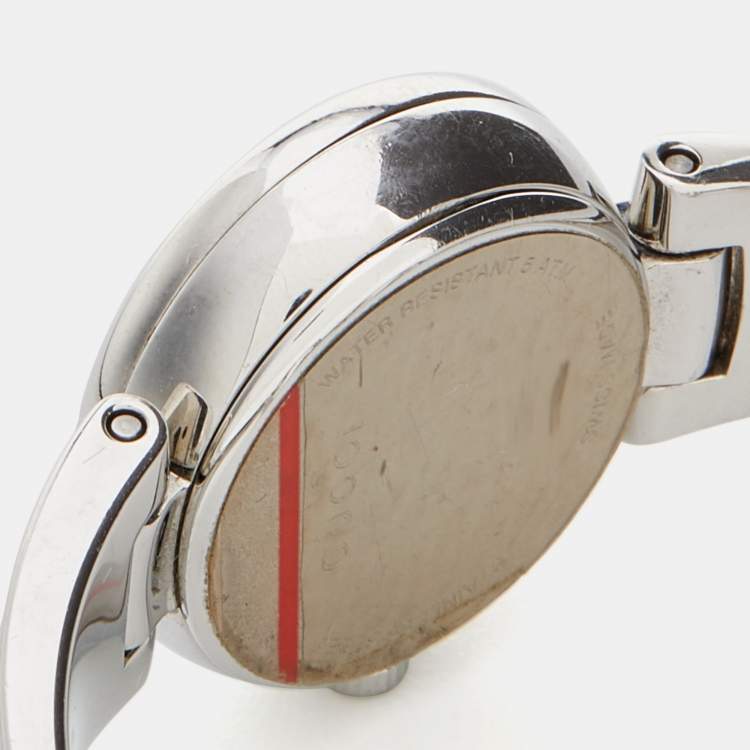 Pre Owned Gucci Black Stainless Steel Guccissima YA134501 Women's Wristwatch 27 mm