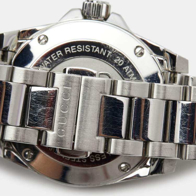 مملوكة مسبقًا Gucci Pink Stainless Steel Dive YA136401 Women's Wristwatch 32 mm