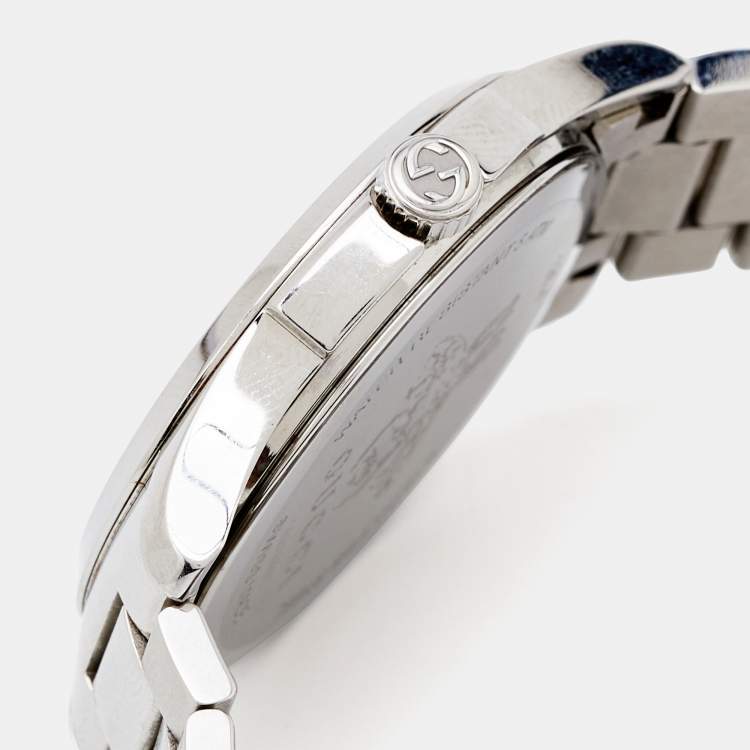 مملوكة مسبقًا Gucci Black Stainless Steel G-Timeless YA1264029 Unisex Wristwatch 38 mm 