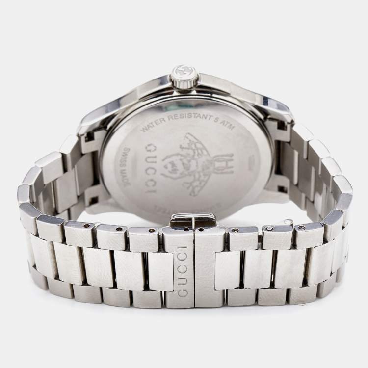 مملوكة مسبقًا Gucci Black Stainless Steel G-Timeless YA1264029 Unisex Wristwatch 38 mm 