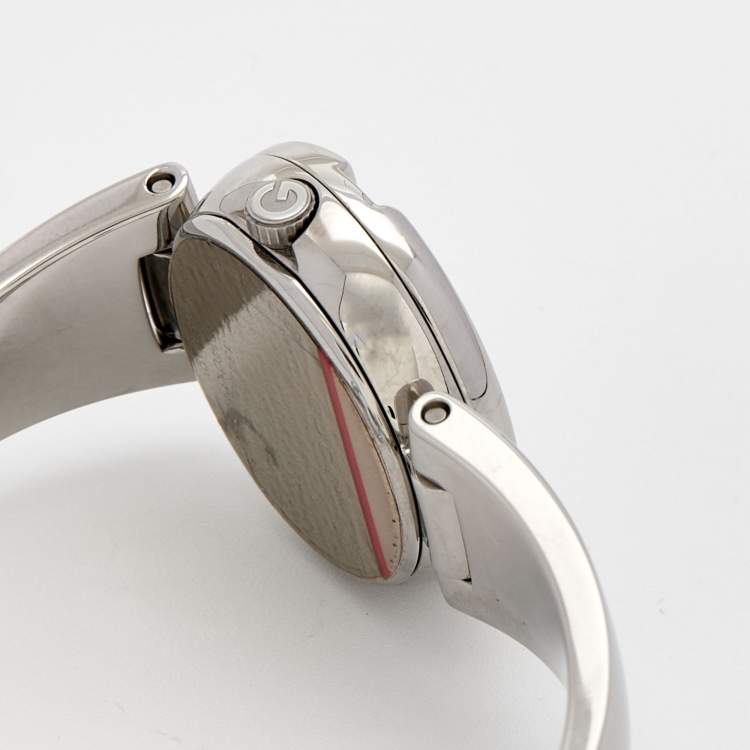 Pre Owned Gucci Black Stainless Steel Guccissima YA134501 Women's Wristwatch 27 mm