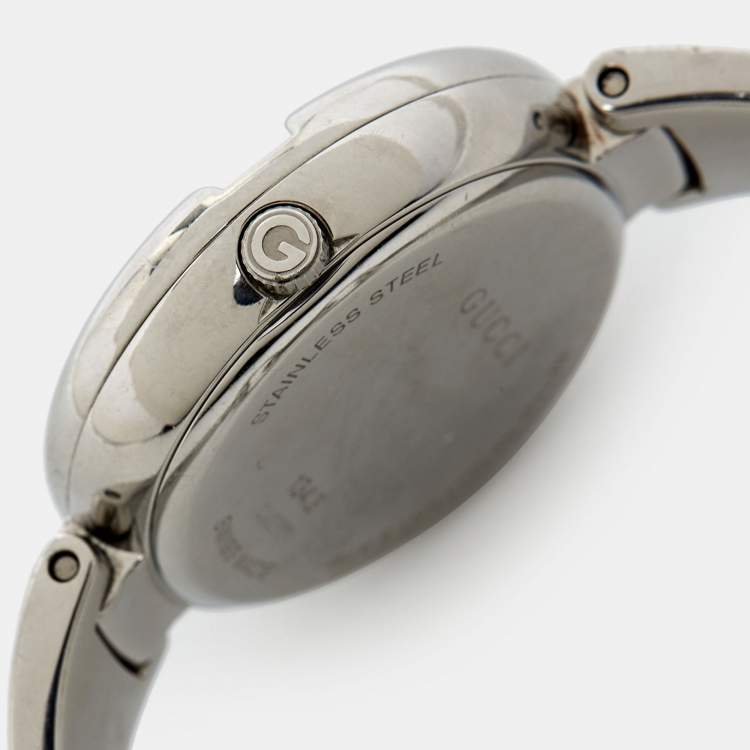 Pre Owned Gucci Brown Stainless Steel Guccissima YA134302 Women's Wristwatch 36 mm