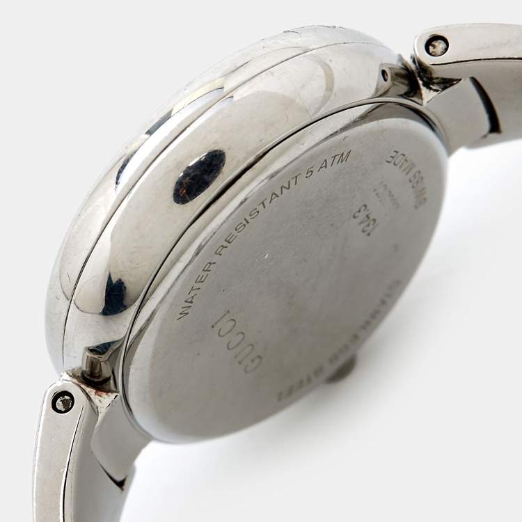 Pre Owned Gucci Brown Stainless Steel Guccissima YA134302 Women's Wristwatch 36 mm