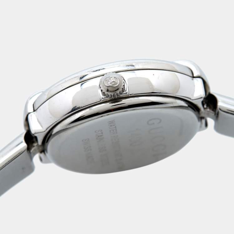 Pre Owned Gucci Silver Stainless Steel 1400L Women's Wristwatch 25 mm