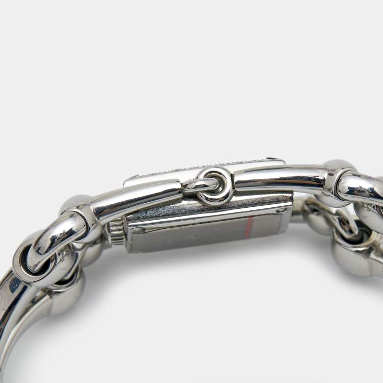 Pre Owned Gucci Silver Stainless Steel Diamonds Signoria YA116505 Women's Wristwatch 20 mm 