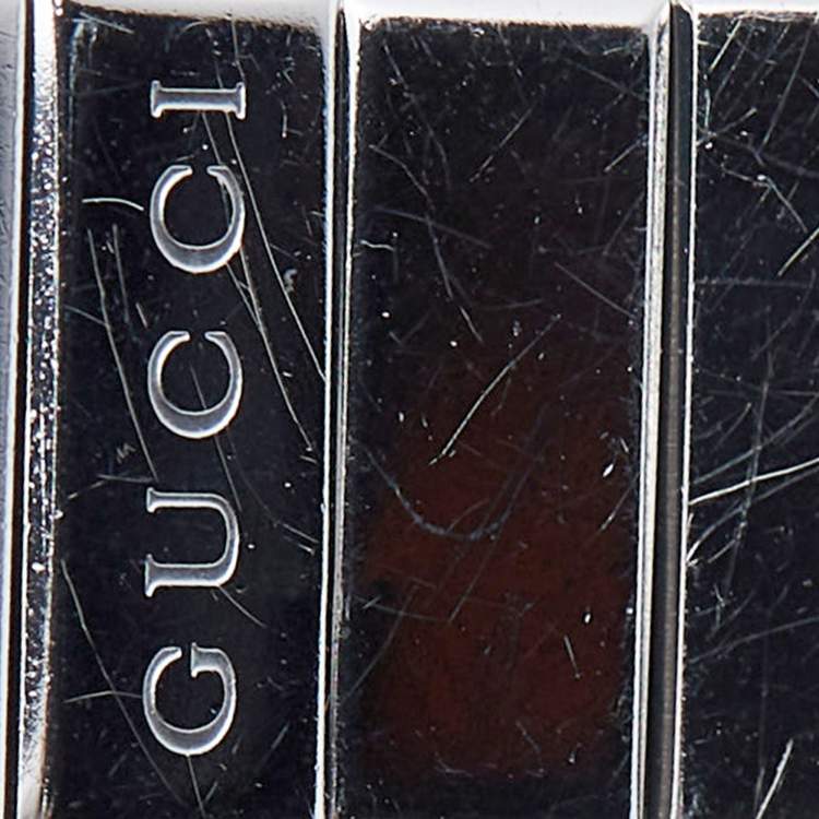 Pre Owned Gucci White Stainless Steel Diamantissima YA141402 Women's Wristwatch 32 mm