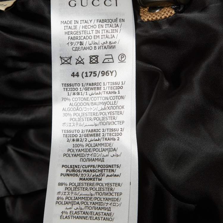 Pre Owned Gucci x Balenciaga Beige Jumbo GG Canvas The Hacker Project Jacket M