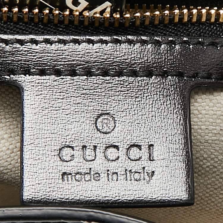 Pre Owned Gucci x Balenciaga Black/White Leather Medium The Hacker Project Jackie 1961 Hobo