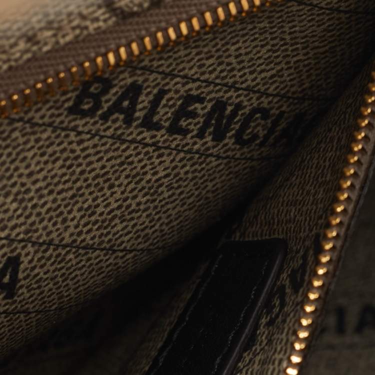 Pre Owned Gucci x Balenciaga Beige GG Supreme Canvas Hourglass Top Handle Bag