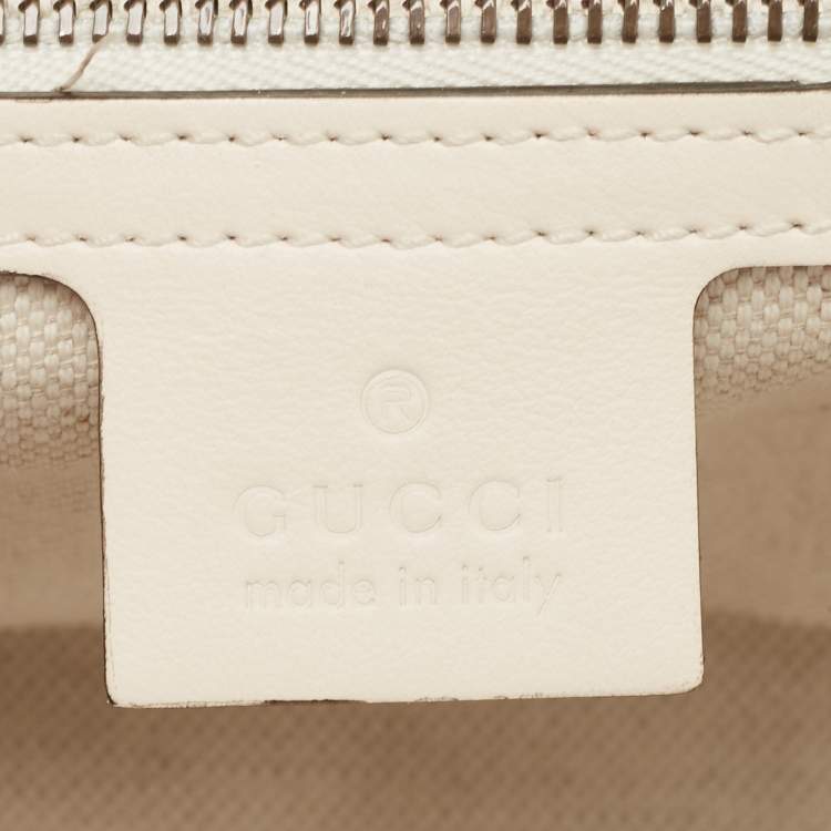 Pre Owned Gucci x Balenciaga Off White/Black Matelassé Leather GG Marmont The Hacker Project Bag