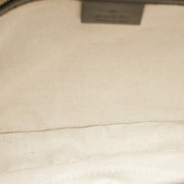 Pre Owned Gucci x Balenciaga Black/White Leather Medium The Hacker Project Jackie 1961 Hobo