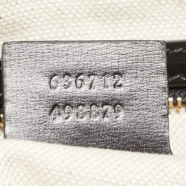 Pre Owned Gucci x Balenciaga Black/White Leather Medium The Hacker Project Jackie 1961 Hobo