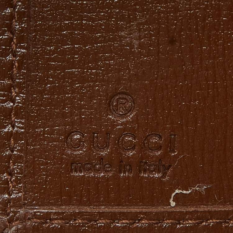 Pre Owned Gucci x Balenciaga Beige GG Canvas and Leather Trifold Wallet