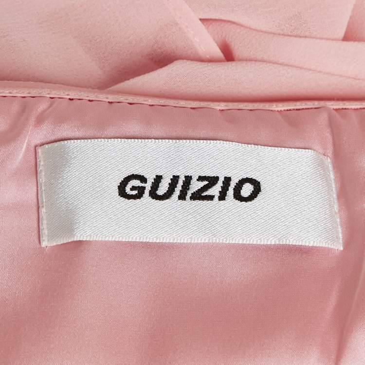 Pre Owned  Guizio Pink Chiffon Wrap Around Top M