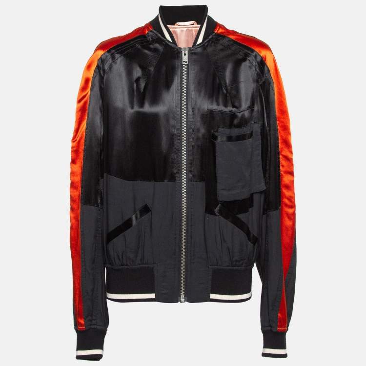 Pre Owned Haider Ackermann Black Satin Bomber Jacket S