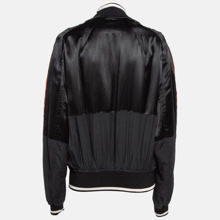 Pre Owned Haider Ackermann Black Satin Bomber Jacket S