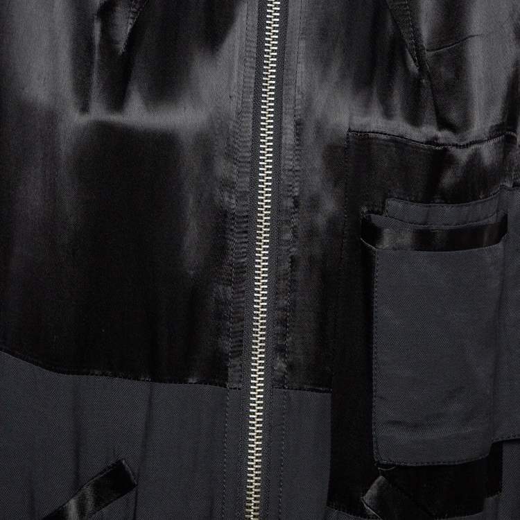 Pre Owned Haider Ackermann Black Satin Bomber Jacket S