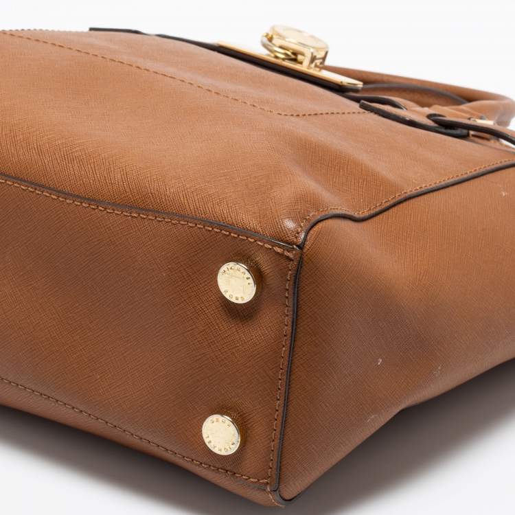 Pre Owned MICHAEL Michael Kors Brown Leather Hamilton Tote