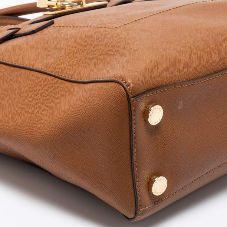 Pre Owned MICHAEL Michael Kors Brown Leather Hamilton Tote