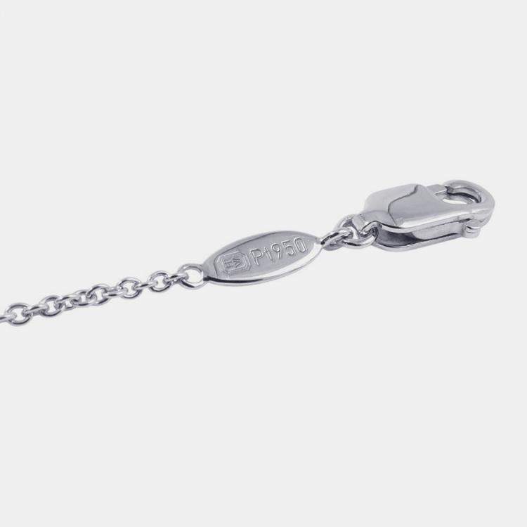 Pre Owned Harry Winston Round Cut Solitaire Diamond Platinum Pendant Necklace  