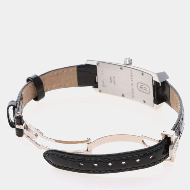 Pre Owned Harry Winston Avenue 340LQW Quartz Stainless Steel Women's Wristwatch 20 mm