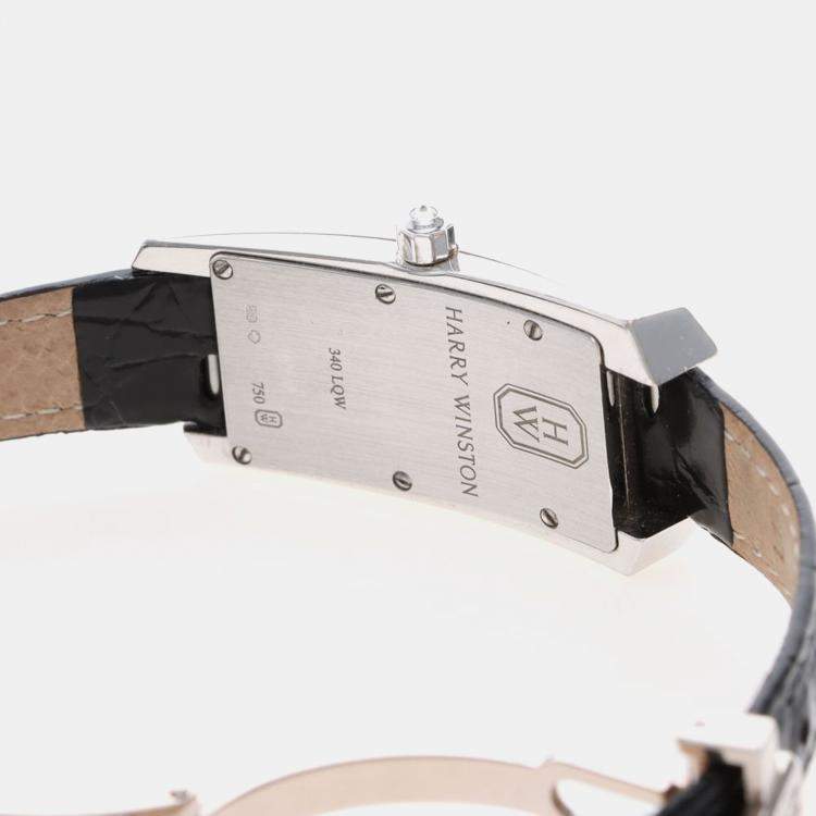 Pre Owned Harry Winston Avenue 340LQW Quartz Stainless Steel Women's Wristwatch 20 mm