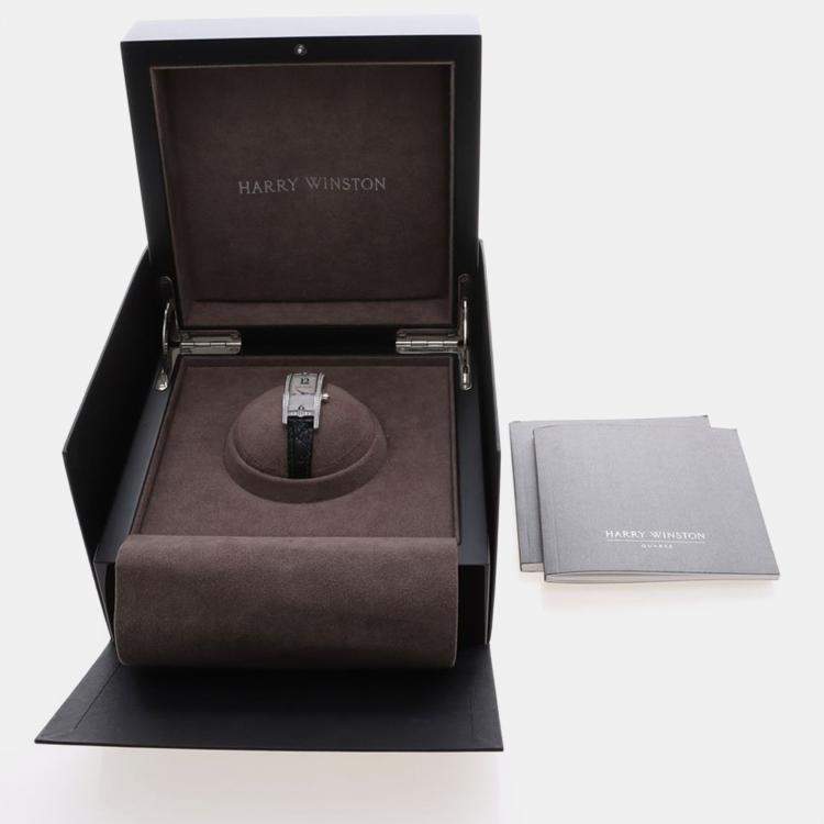 Pre Owned Harry Winston Avenue 340LQW Quartz Stainless Steel Women's Wristwatch 20 mm