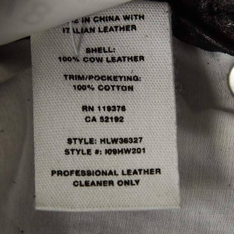 Pre Owned Helmut Lang Black Leather Straight Leg Pants M
