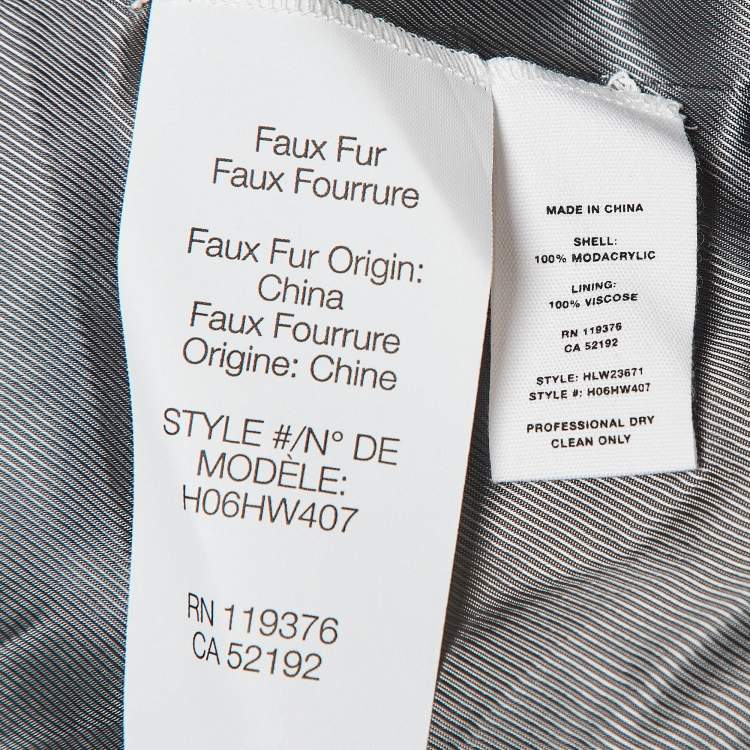 Pre Owned Helmut Lang Seal Grey Faux Fur Zip-Up Bomber Jacket M