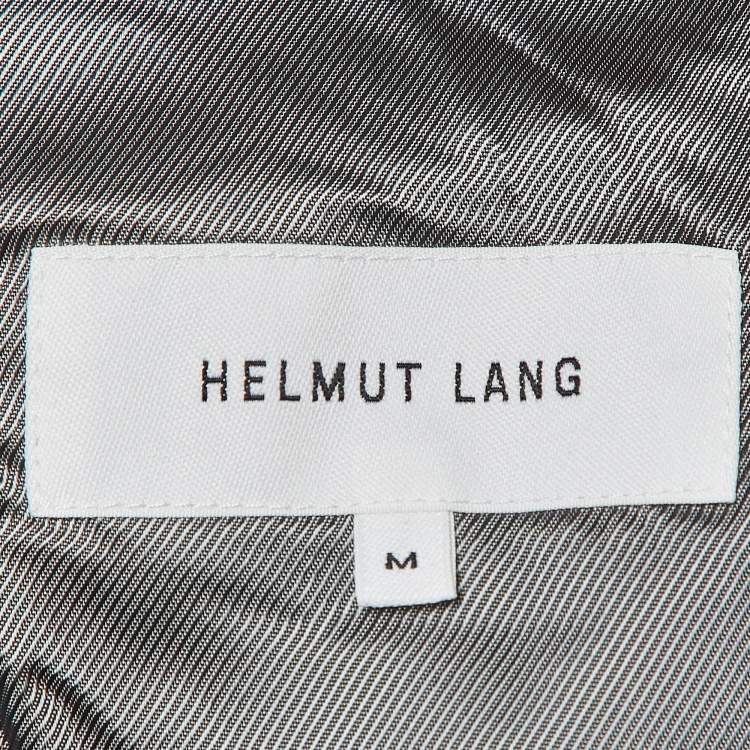 Pre Owned Helmut Lang Seal Grey Faux Fur Zip-Up Bomber Jacket M