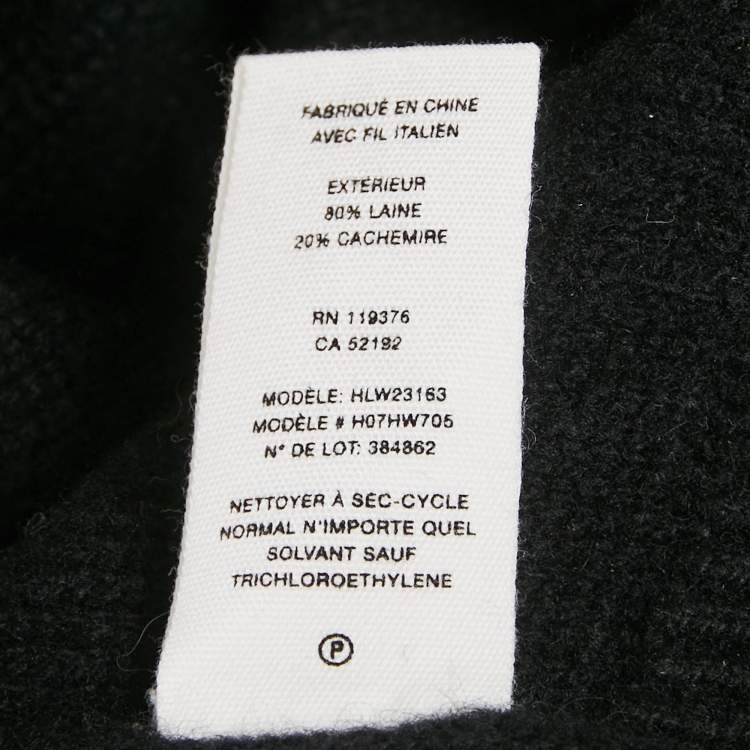 مملوكة مسبقًا Helmut Lang Black Wool & Cashmere Sweater S