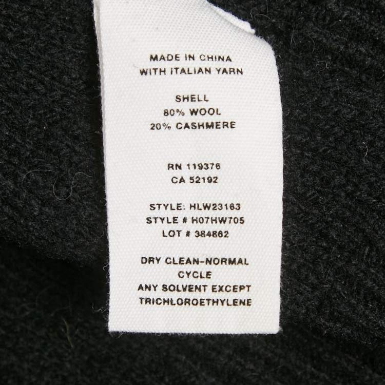 مملوكة مسبقًا Helmut Lang Black Wool & Cashmere Sweater S