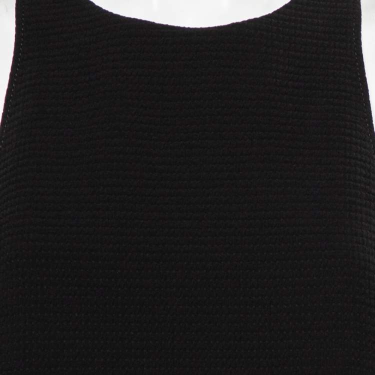 Pre Owned Helmut Lang Black Textured Synthetic Raze Tank Top M 