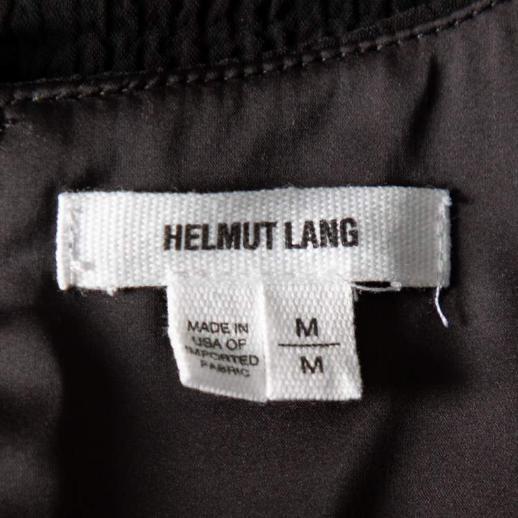 Pre Owned Helmut Lang Black Textured Synthetic Raze Tank Top M 