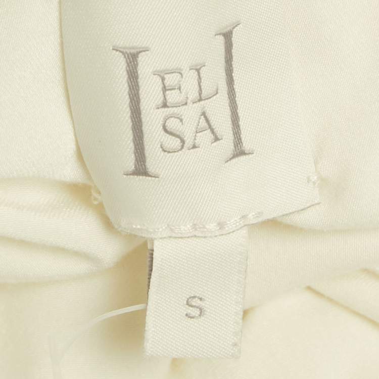 Pre Owned Helsa White Off Shoulder Jersey Lotta Maxi Dress S  