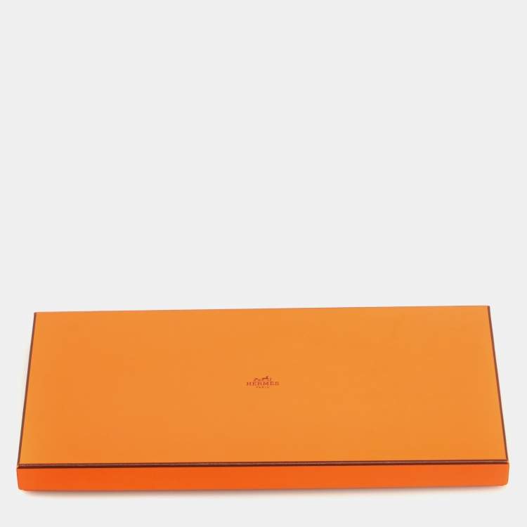 Pre Owned Hermes Orange Silk Projets Carres scarf 