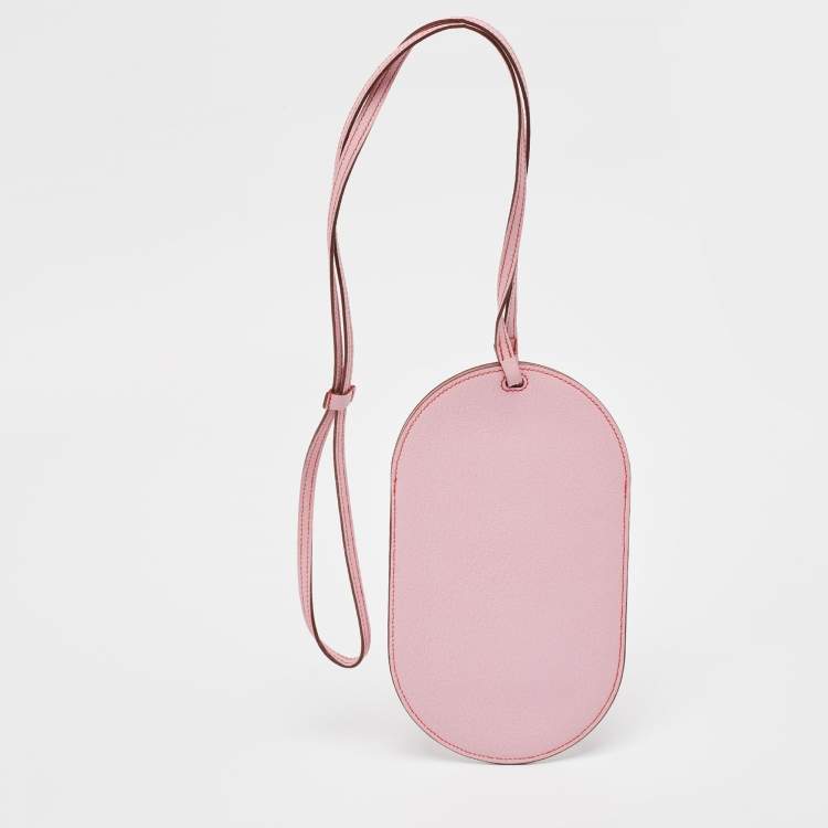 Pre Owned Hermes Mauve Sylvestre Chevre Mysore Leather In-the-Loop Phone To Go GM Case