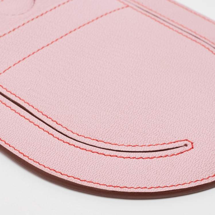 Pre Owned Hermes Mauve Sylvestre Chevre Mysore Leather In-the-Loop Phone To Go GM Case