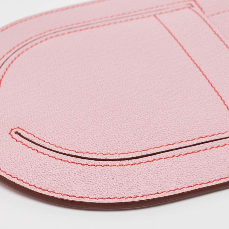 Pre Owned Hermes Mauve Sylvestre Chevre Mysore Leather In-the-Loop Phone To Go GM Case