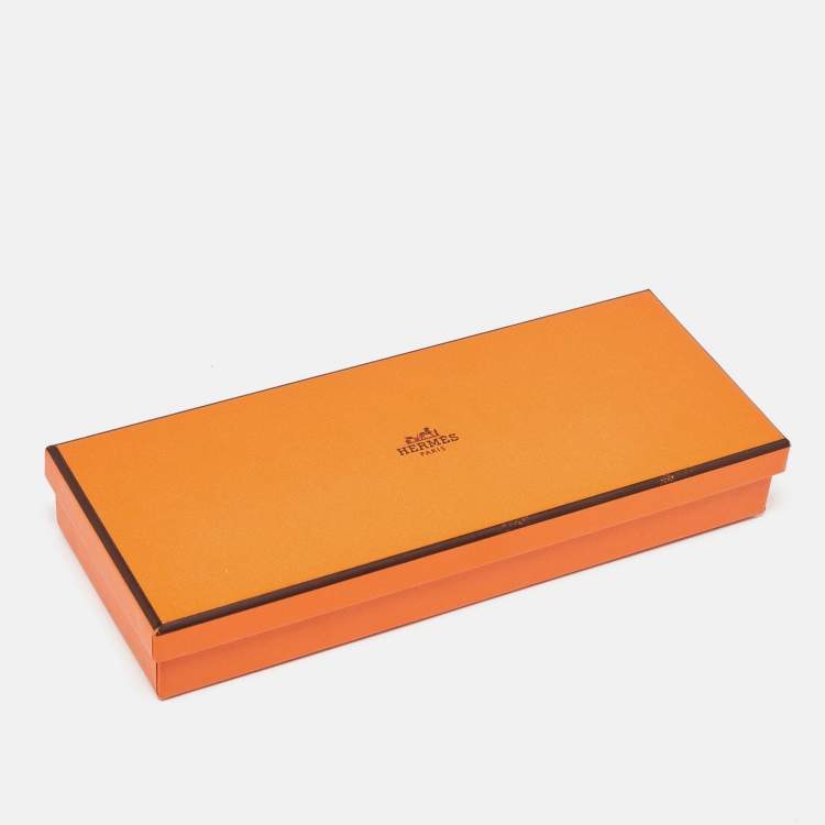 Pre Owned Hermes Feu/Gold Milo Lambskin and Swift Leather Shopping Bag Charm