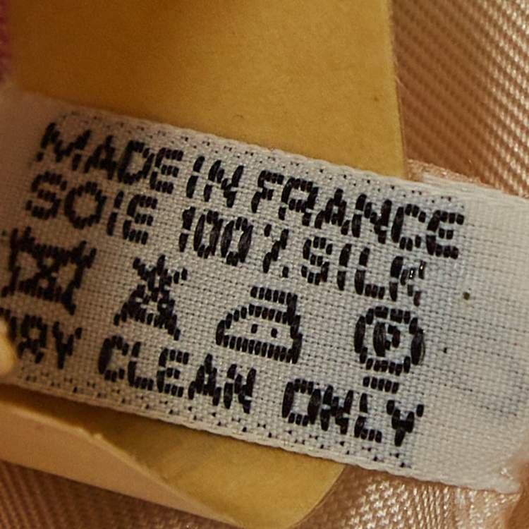 Pre Owned Hermes Pink Printed Silk Ballade De Heian Scarf