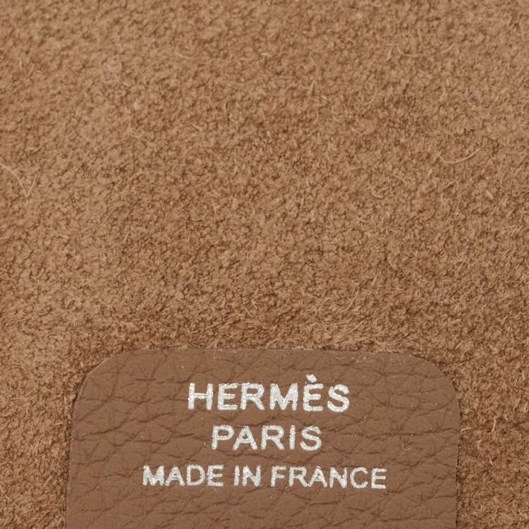 Pre Owned Hermes Etoupe Togo Leather Ulysse PM Notebook Cover