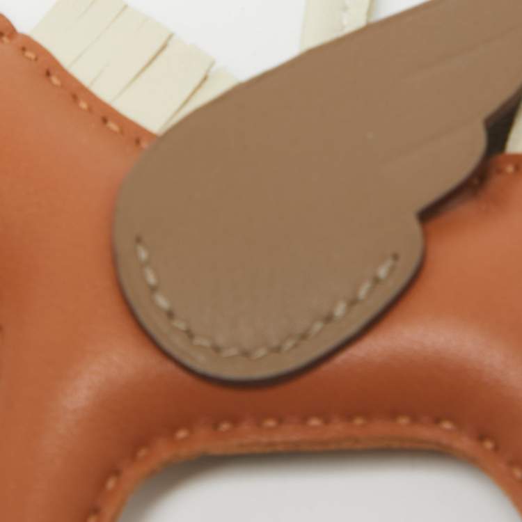 Pre Owned Hermes God/Etoupe/Craie Milo Leather GriGri Rodeo Pegase Bag Charm PM