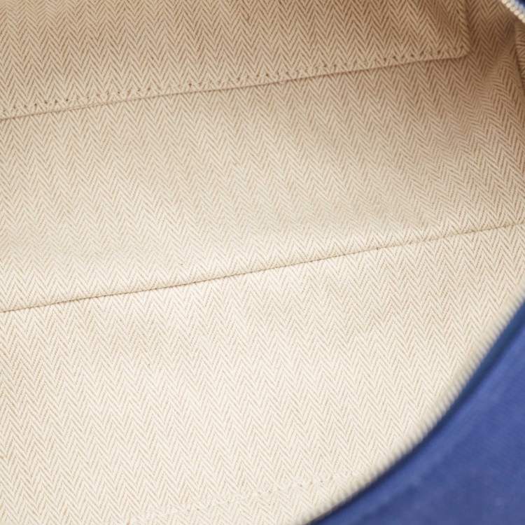 Pre Owned Hermès Marine Canvas Large Bride-a-Brac Pouch