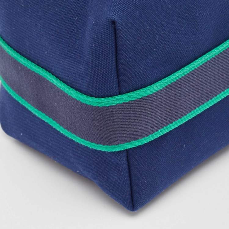 Pre Owned Hermès Marine Canvas Large Bride-a-Brac Pouch