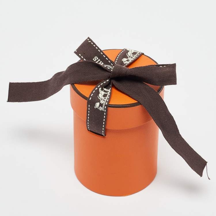 Pre Owned Hermès Orange/Bleu Silk Jungle Love Love Twilly