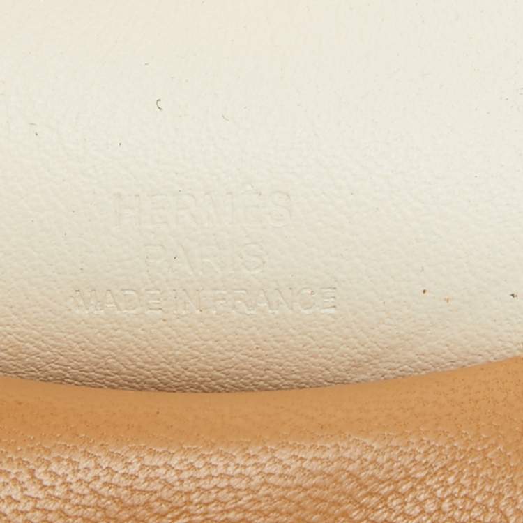 Pre Owned Hermès Chai/Nata/Noir Milo Leather GriGri Rodeo Pegase Bag Charm MM