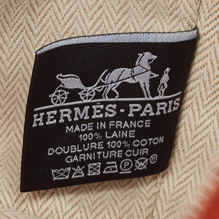 Pre Owned Hermes Rouge/Bleu H Natte Merino Wool Small Bride-a-Brac Pouch