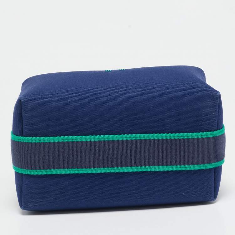 Pre Owned Hermes Marine Canvas Small Bride-a-Brac Pouch
